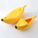 Banana Cat Bed – Cozy Warm Pet House for Cats & Puppies